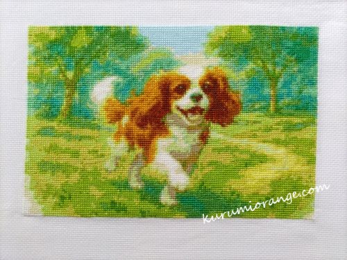 AIイラストでStitch Your Photo　愛犬　クロスステッチ